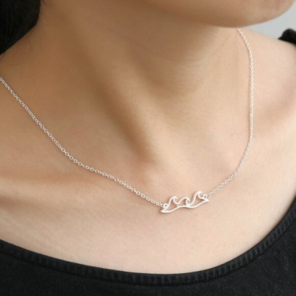 Golden Threads Jewelry - Ocean Waves Pedant Necklace
